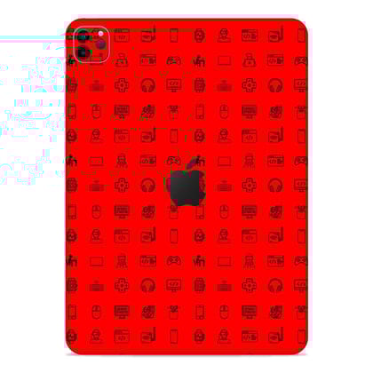 IPad Skin Tech Icons Red