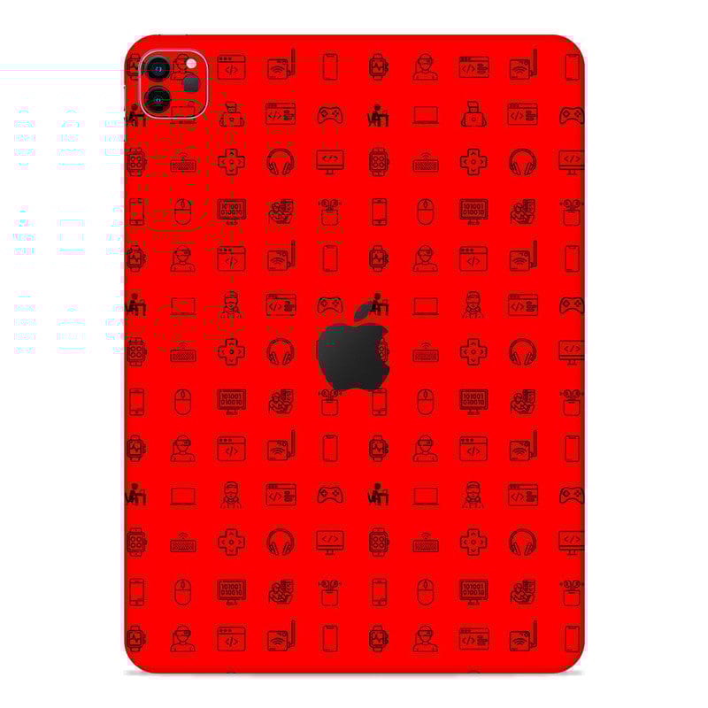 IPad Skin Tech Icons Red