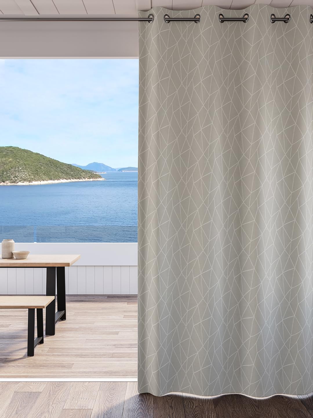 DDECOR - 100% PolyesterGeometric PatternDoor 7 Ft|135 CM X 225 CM|