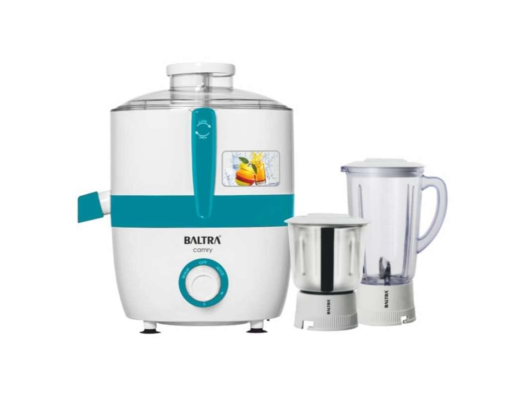 BALTRA Camry 500 Watt Juicer Mixer Grinder for Fruits, Includes 2 Multipurpose Jars (Large & Small), 3 Speed Control