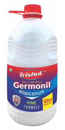 Trishul Germonil Premium Disinfectant White Floor Cleaner | White Phenyl | Floor Cleaner Liquid for Hospitals | Homes | Offices Removes Dirt | Grime & Kills 99.9% Germs | 5Ltr