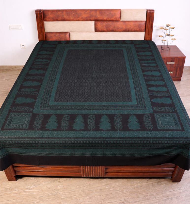 Hand Block Printed Bagh Cotton Double Bed Sheet