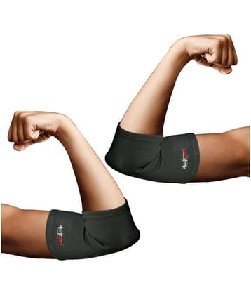 Healthgenie Elbow Support (Grey) - 1 Pair, Medium gym equipment