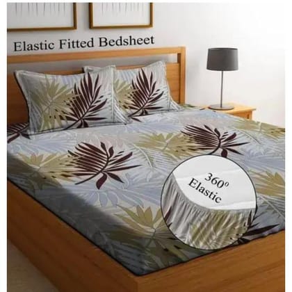 Homdazal Microfibre Abstract Queen Size (Grey & Brown)