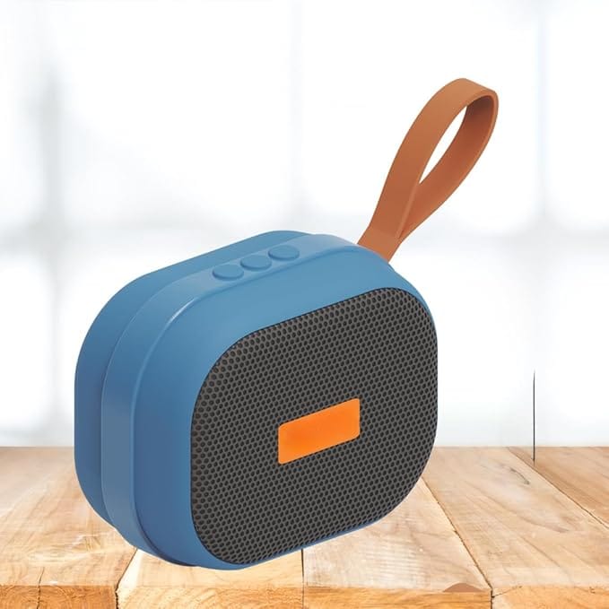 Portable Bluetooth Speaker with Carry Strap, Compact Size