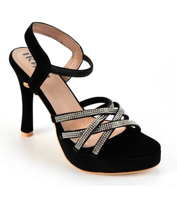 IKAGI Black Women's Sandal Heels