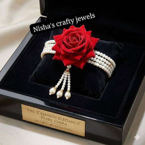 Premium Red Flower Bracelet Set 10 Piece Comfort Wear