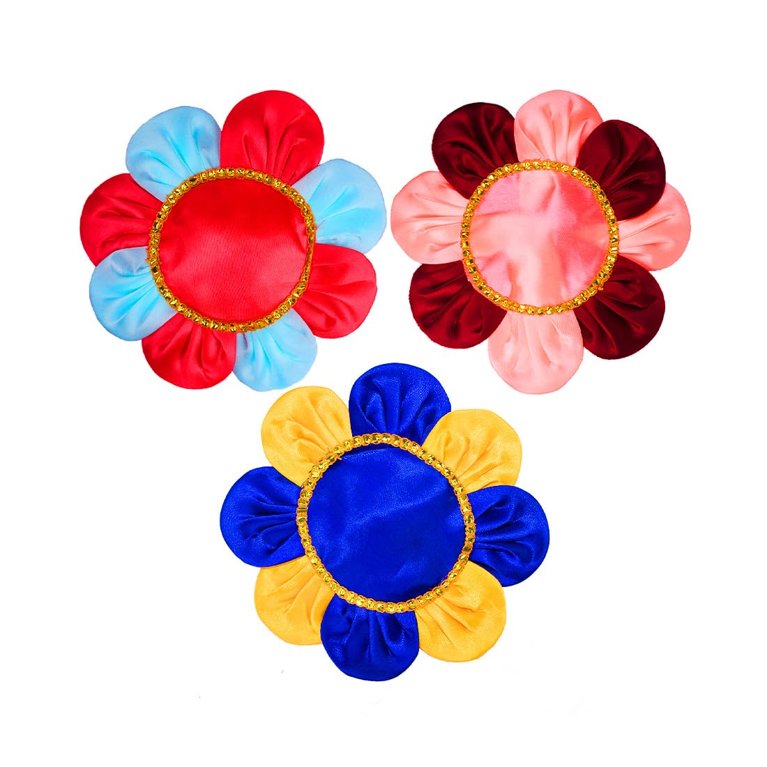 MAYAPURI Laddu Gopal Asan/Goddess Ason/Aason For Goddess/Dev Aasan, Size: 6.5 inches (Pack of 3)