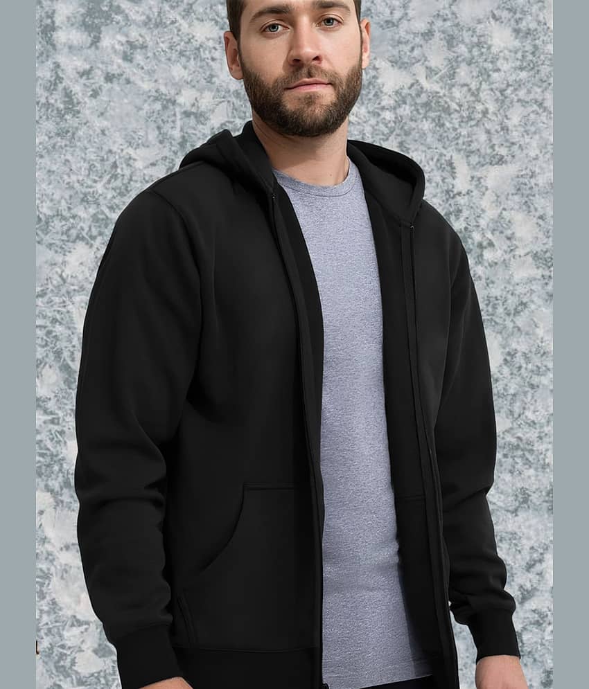 Parona Fleece Hooded Men's Sweatshirt - Black ( Pack of 1 )