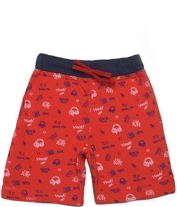 Dollar Champion Kidswear Pack of 1 Cotton Shorts For Boys ( Multicolor )