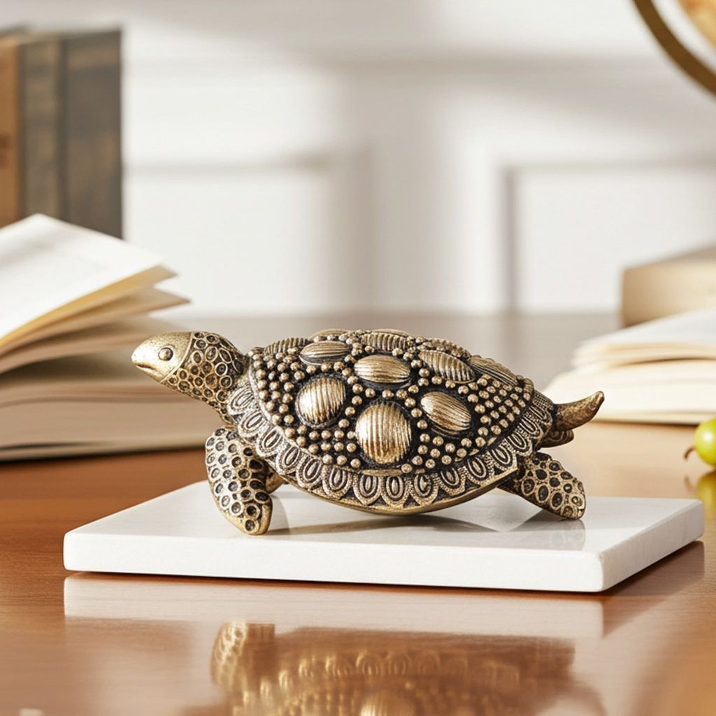 Brass Showpiece Tortoise Statue, Height : 1 Inch (BSMAS1750 C)