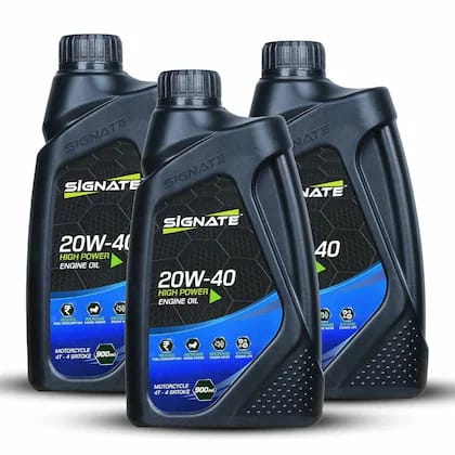 Signate 20W40 4T Engine Oil for Bikes | Power Formula For High Performance (900 ml, Pack of 3)