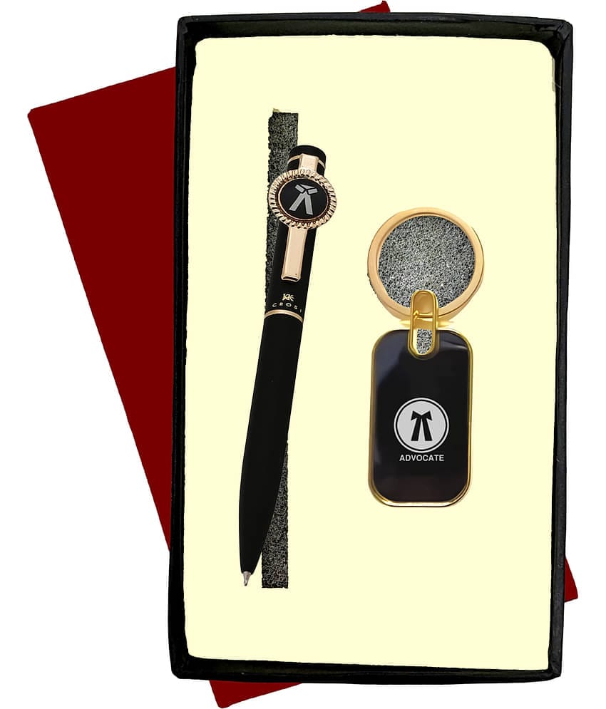 Advocate Pen and Keychain in Brass Material Set