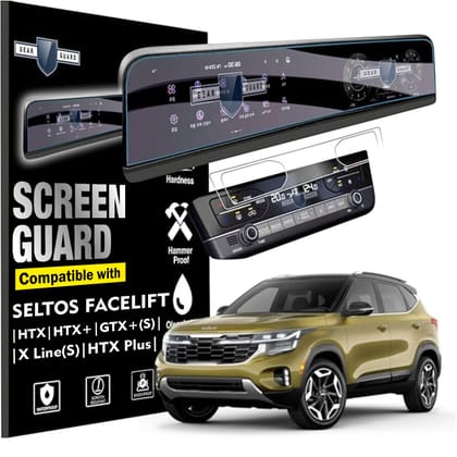 RGY Screen Guard For KIA SELTOS FACELIFT FULL SCREEN - Clear (Kia Seltos Facelift + AC Ven) RGY Screen Guard For KIA SELTOS FACELIFT FULL SCREEN - Clear (Kia Seltos Facelift + AC Ven) - Seltos Full Screen / small