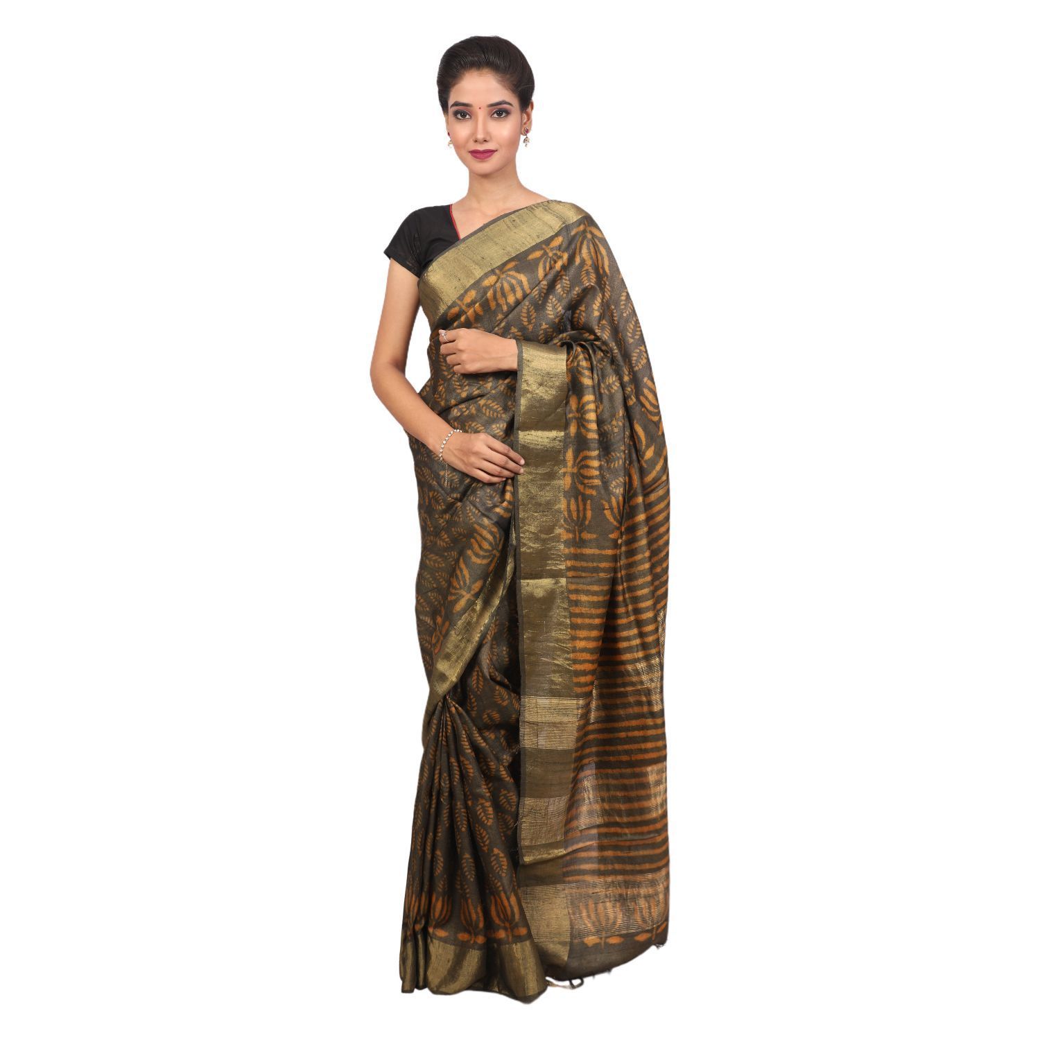 HANDLOOM KOSA SAREE WITH BLOUSE (SKU - 1ST502260221 SAREE- 225)