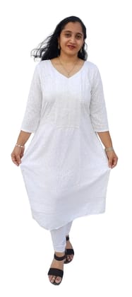 Mom And Me Rayon Chikankari Kurta (2XL) | Intricate Embroidery | Ethnic Casual Mom And Me Rayon Chikankari Kurta (2XL) | Intricate Embroidery | Ethnic Casual