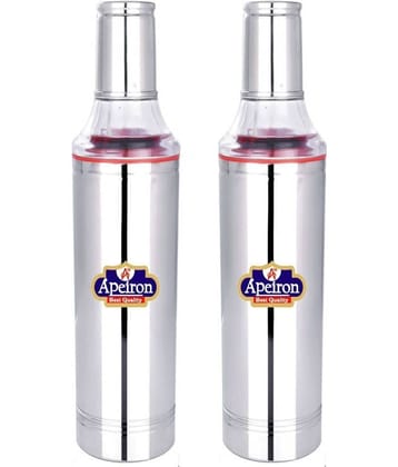 APEIRON BAMBOO OIL DISPENSER Steel Oil Container/Dispenser Set of 2 1000 mL