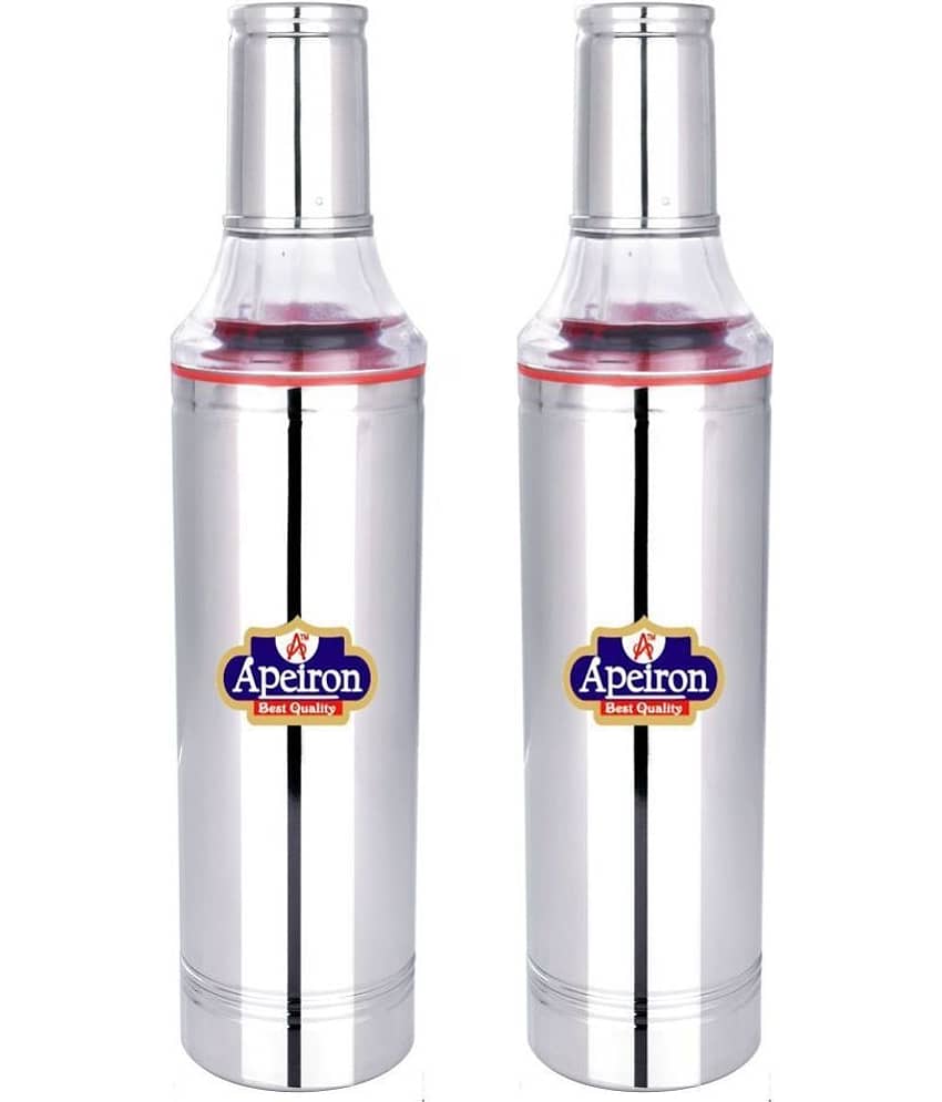 APEIRON BAMBOO OIL DISPENSER Steel Oil Container/Dispenser Set of 2 1000 mL