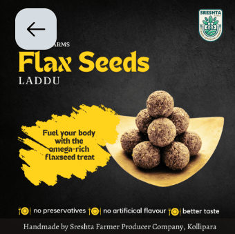 Sreshta Farms Flax Seed (Avisa) Laddu with Jaggery & Ghee