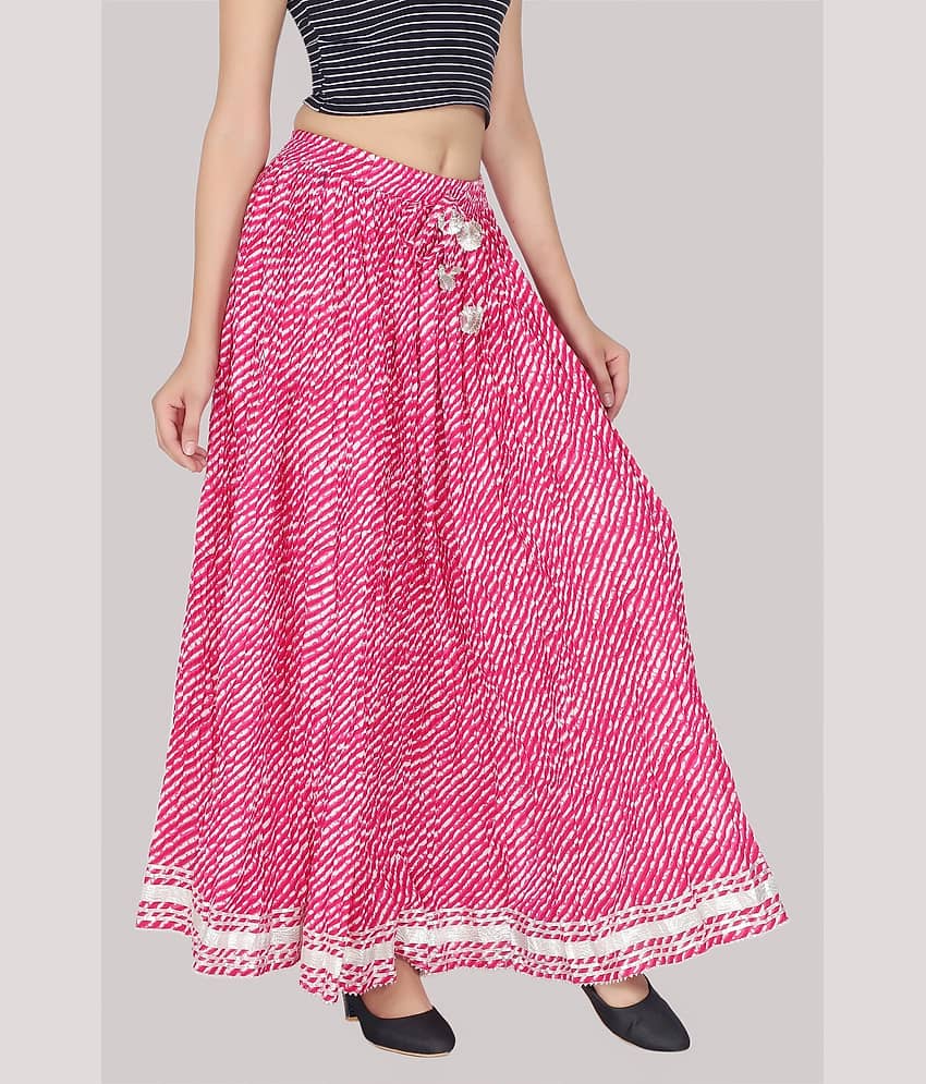 FABRR Cotton A-Line Skirt - Pink