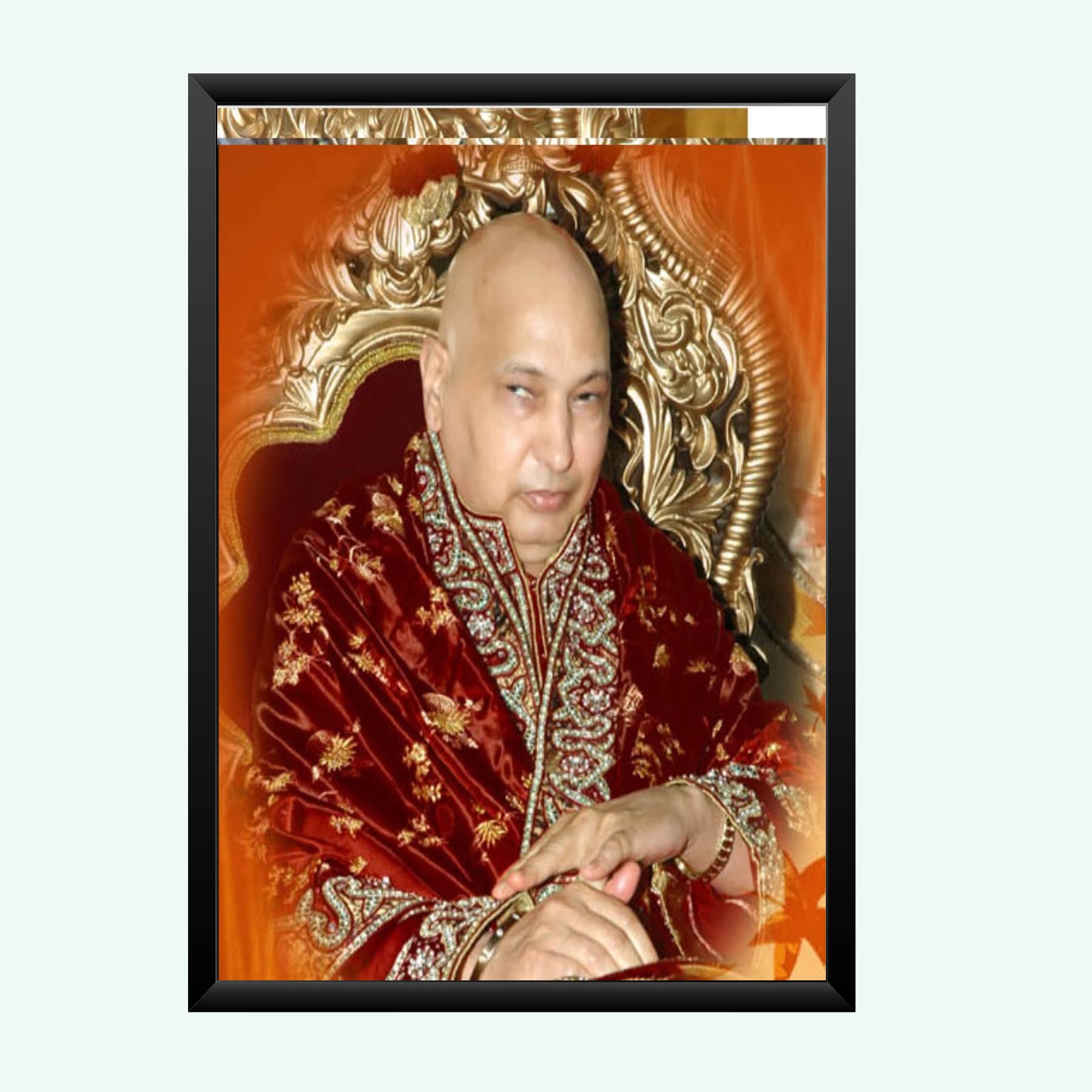 NOKKES Guru ji Best Poster Photo With Frame For Home Bedroom Living room office Photo Frame Size 8X12 In_23