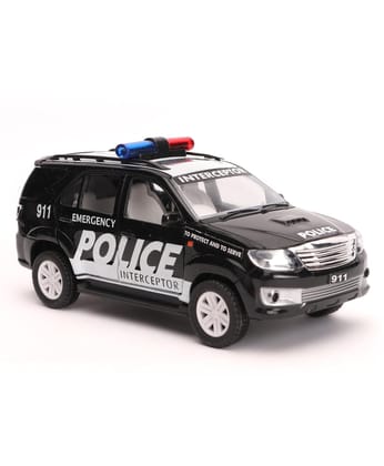 Toys Plastic Police Interceptor Fortune Pull Back Car, Number Of Pieces: 1, Black, Kid