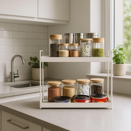 Microwave Oven Stand with Storage Shelf