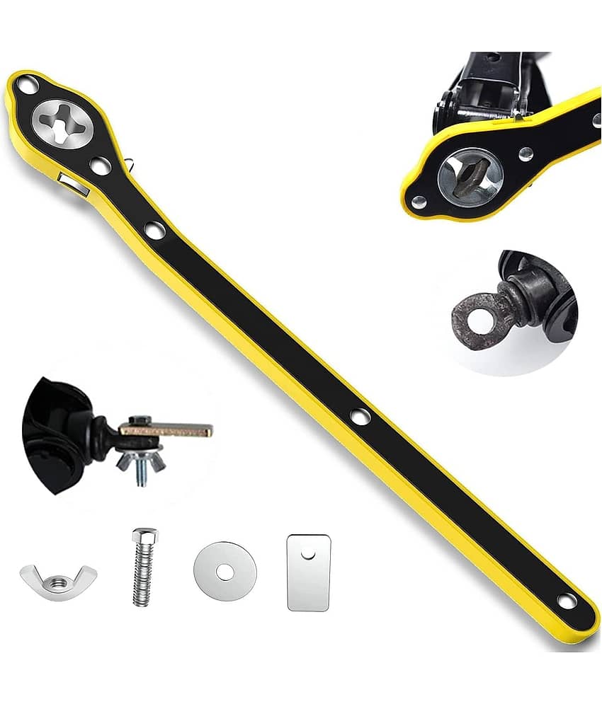 Labor Saving Hand Car Jack Wrench | Jack Ratchet Wrench for Car, Long Handle for Scissor Jack | Reversal Knob Design