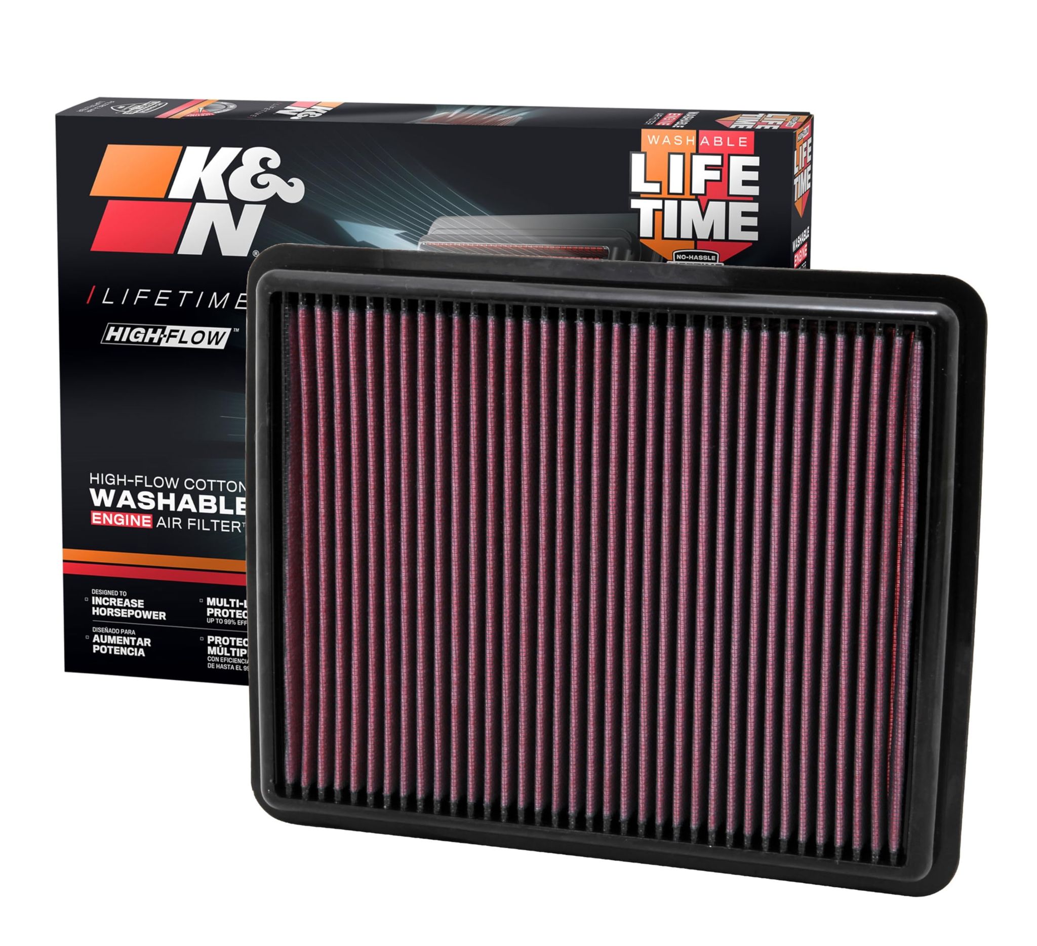 K&n 33-2448 High Performance Replacement Air Filter for Hyundai Sonata Fluidic