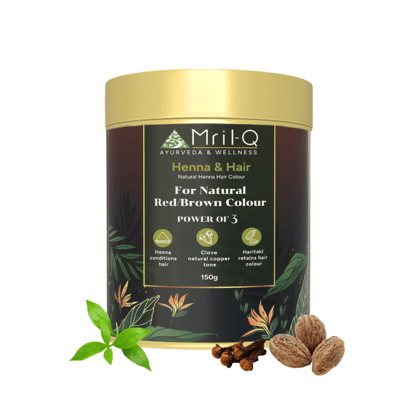 MrilQ Henna & Hair | Hair colour | Natural Red or Brown Colour (pack of 2) MrilQ Henna & Hair | Hair colour | Natural Red or Brown Colour (pack of 2)