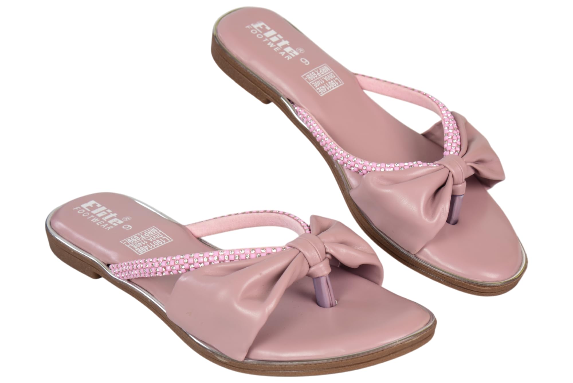 ELITE Women's Bow Sandals | Flat - Purple