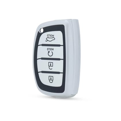 Hyundai Alcazar and Creta 2021-2023 | Car Accessories | Protects and Decorates 4 Button Smart Key