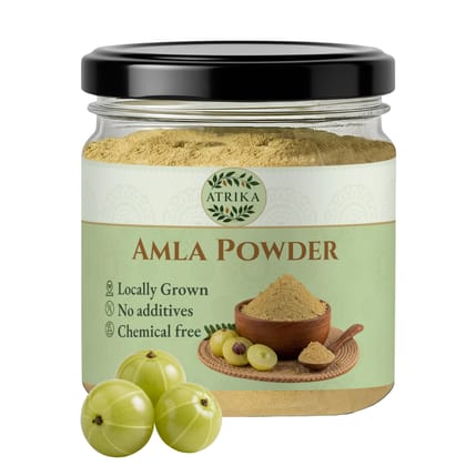 Atrika Amla Powder 200g | Pure & Natural Amla Powder for Hair Growth, Immunity & Skin Glow | Triple-Sifted | Face Pack | 100% Herbal | No Additives or Preservatives Atrika Amla Powder 200g | Pure & Natural Amla Powder for Hair Growth, Immunity & Skin Glow | Triple-Sifted | Face Pack | 100% Herbal | No Additives or Preservatives
