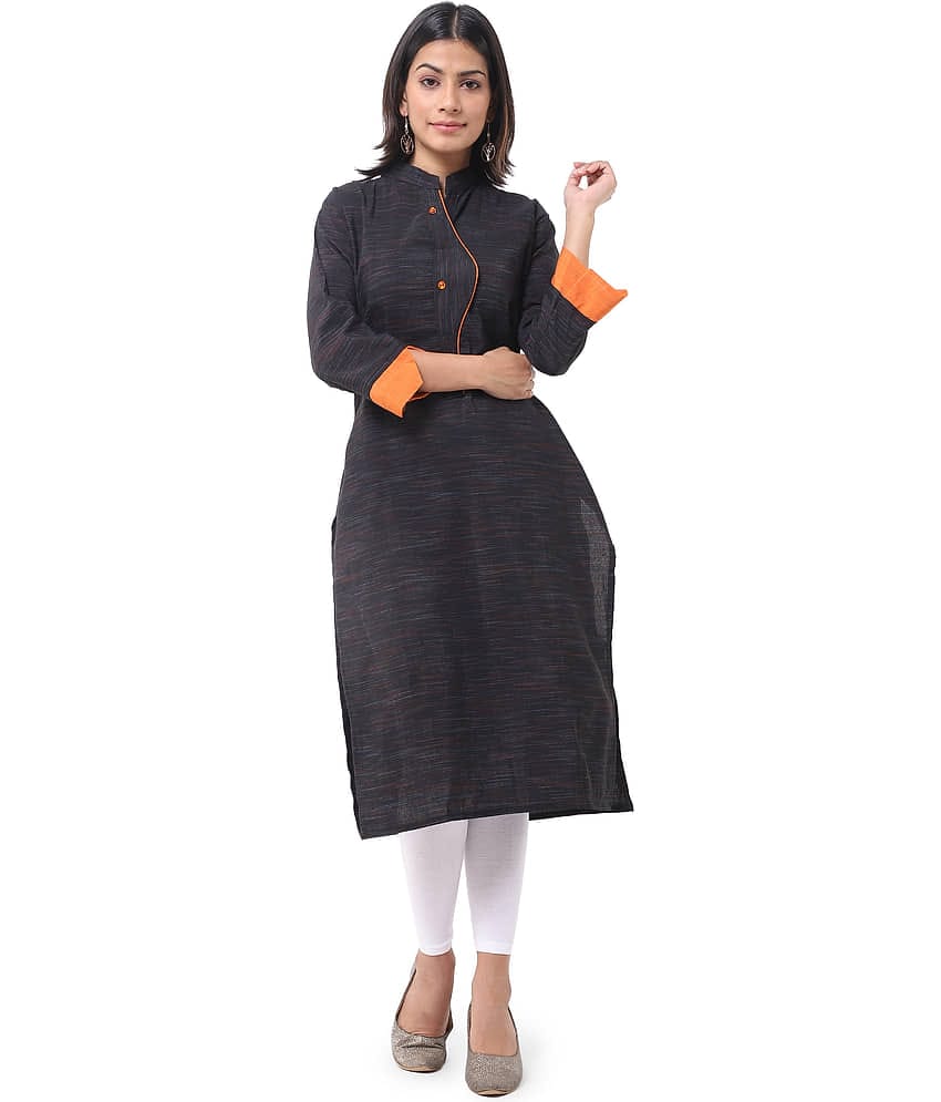 DESHBANDHU DBK - Black Cotton Women's Straight Kurti