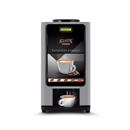 ATLANTIS Classic 2 Lanes Tea/Coffee Vending Machine - 3 Liters Hot Tank | Premix Based Instant Hot Beverage Dispenser for Offices, Shops and Institutions | ATLANTIS Classic 2 Lanes Tea/Coffee Vending Machine - 3 Liters Hot Tank | Premix Based Instant Hot