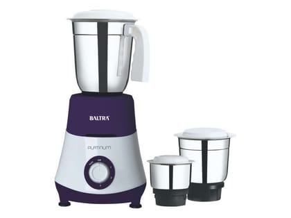 BALTRA Platinum-3 BMG 182 Mixer Grinder 550 Watt, 3 Stainless Steel Jars for Powerful Grinding, Adjustable Speed Control