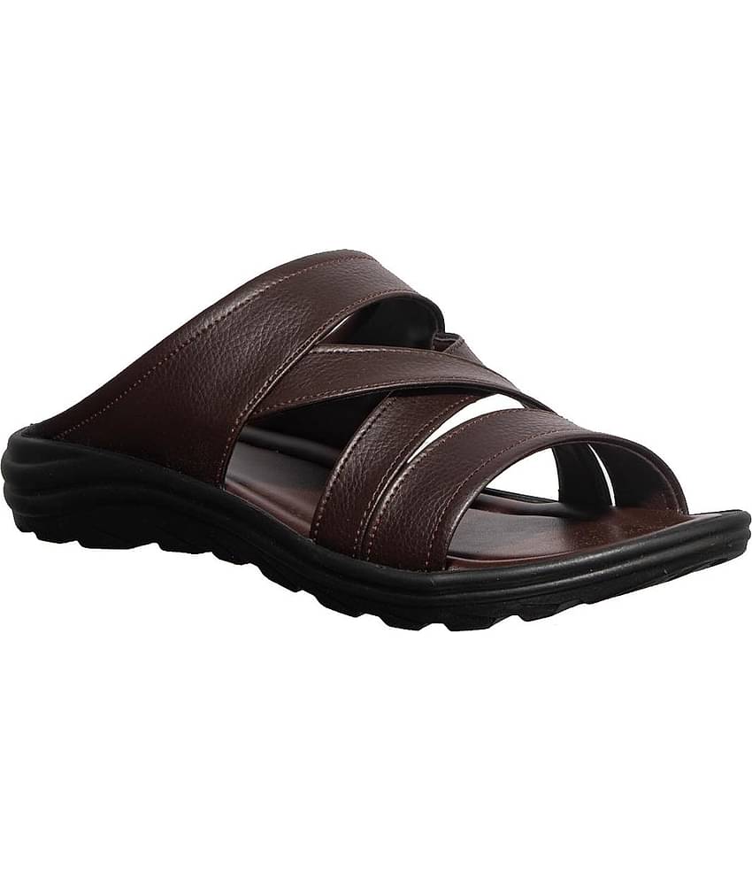 KHADIM - Brown Men's Leather Slipper