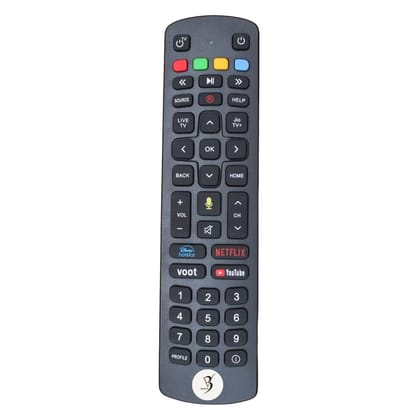 V3Deals Compatible Remote Control for Jio Fiber with Voice Control (Pairing Required) Jio Fibre Set Top Box (Exactly Same Remote Will Work Only) - Please Match The Image with Your Old Product (Jio Voice)