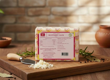 Mishti Gourmet Premium Artisanal Monterey Jack Cheese 200g-0% Preservatives