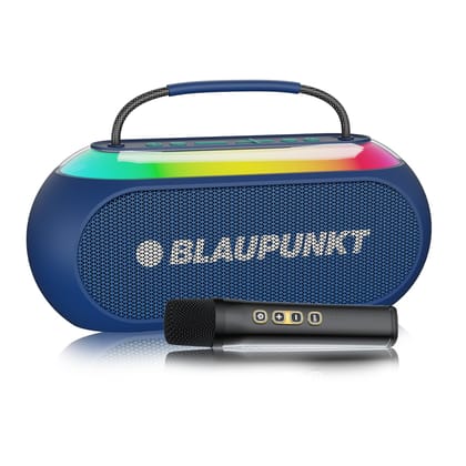 Blaupunkt ATOMIK Kolors 35W Party Speaker Boombox | Powerful Loud & Clear Sound | EFF Voice Changer Wireless Karaoke Mic | Portable Carry Handle | Perfect Outdoor Sound Partner for Travel & Parties Blaupunkt ATOMIK Kolors 35W Party Speaker Boombox | Powe