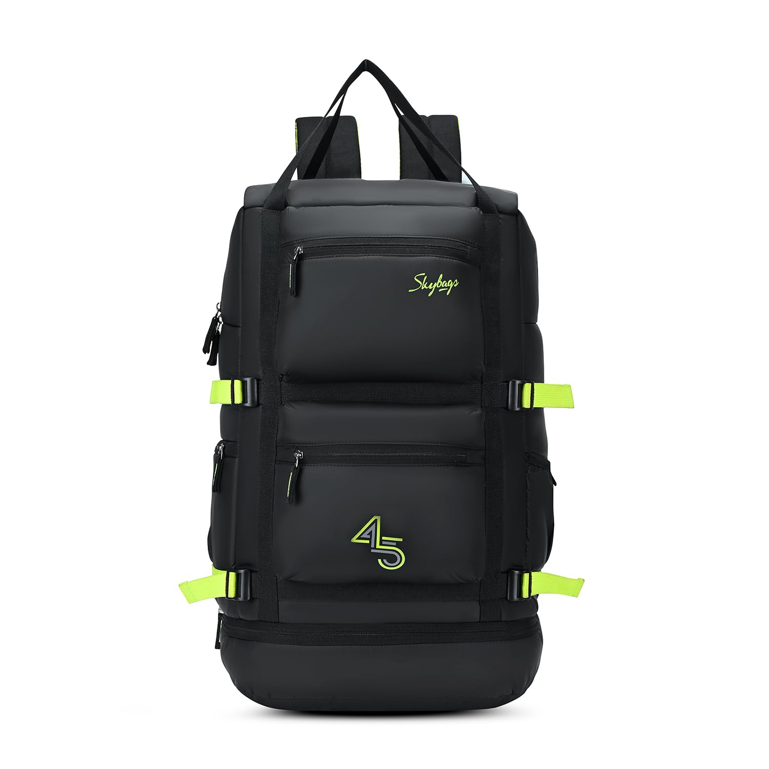 Ridge V2 45L Weekender Backpack | Premium Polyester | 17-Inch Laptop & Shoe Compartment | Front Access Pockets with Raincover | Travel, Casual & Outdoor Backpack for Men & Women