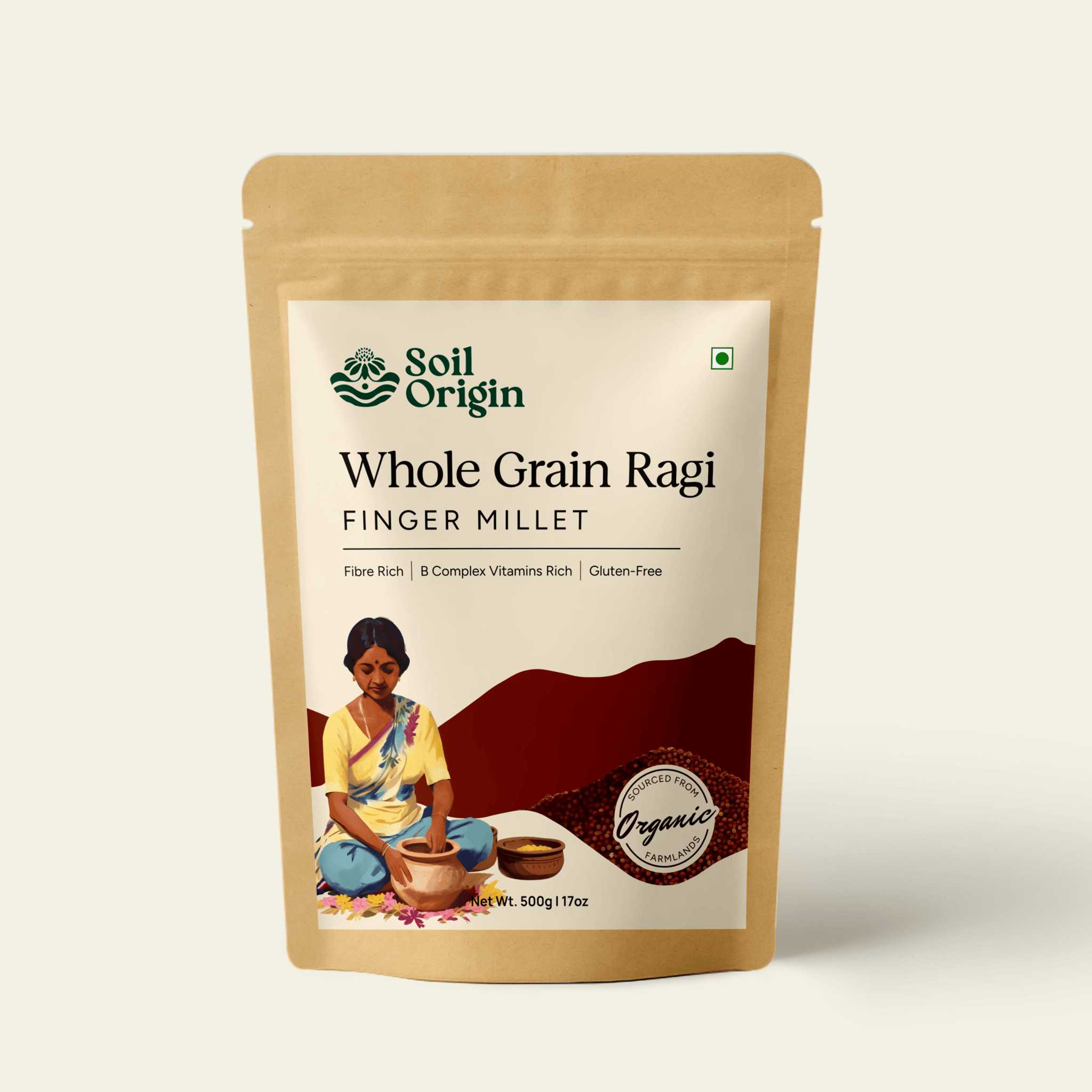 Ragi Whole (Finger Millet) - 500 Gm
