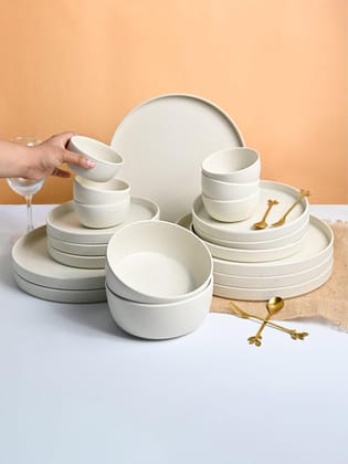 MARKET99 Minto Cream Sparkle Dinner Set MARKET99 Minto Cream Sparkle Dinner Set