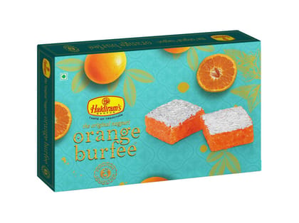 Haldiram's Orange Burfee Packed Sweets - 250 Gm - Pack of 2 Haldiram's Orange Burfee Packed Sweets - 250 Gm - Pack of 2