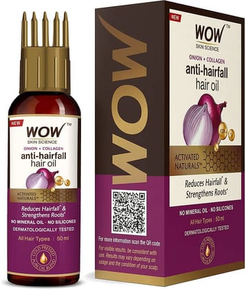 WOW Skin Science - Anti Hair Fall Onion Oil 50 ml ( Pack of 1 )