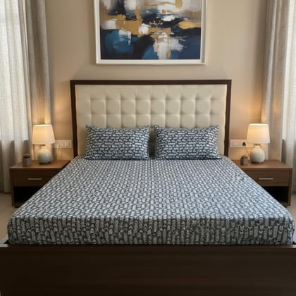 RADECOR Premium Polycotton Bedsheet with 2 Pillow Covers | Soft & Breathable Fabric | Machine Washable | Ideal for Daily Use