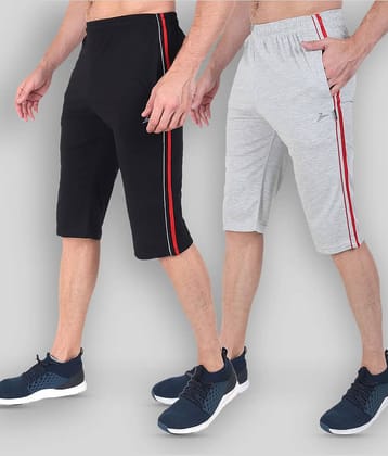 Zeffit - Multi Cotton Men's Three-Fourths ( Pack of 2 )