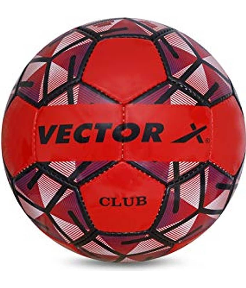 Vector X Club Hand Stitched Red Football Size- 4