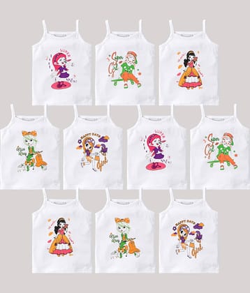 HAP Pack of 10 Girls Cotton ( White )