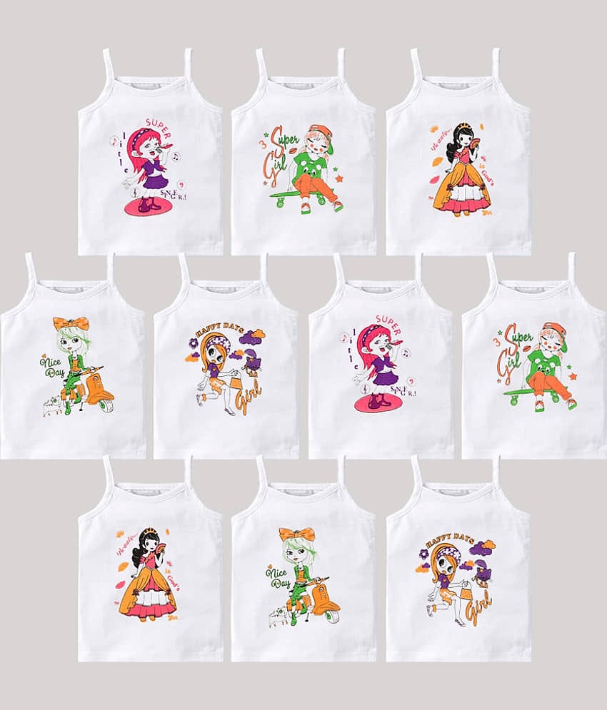 HAP Pack of 10 Girls Cotton ( White )